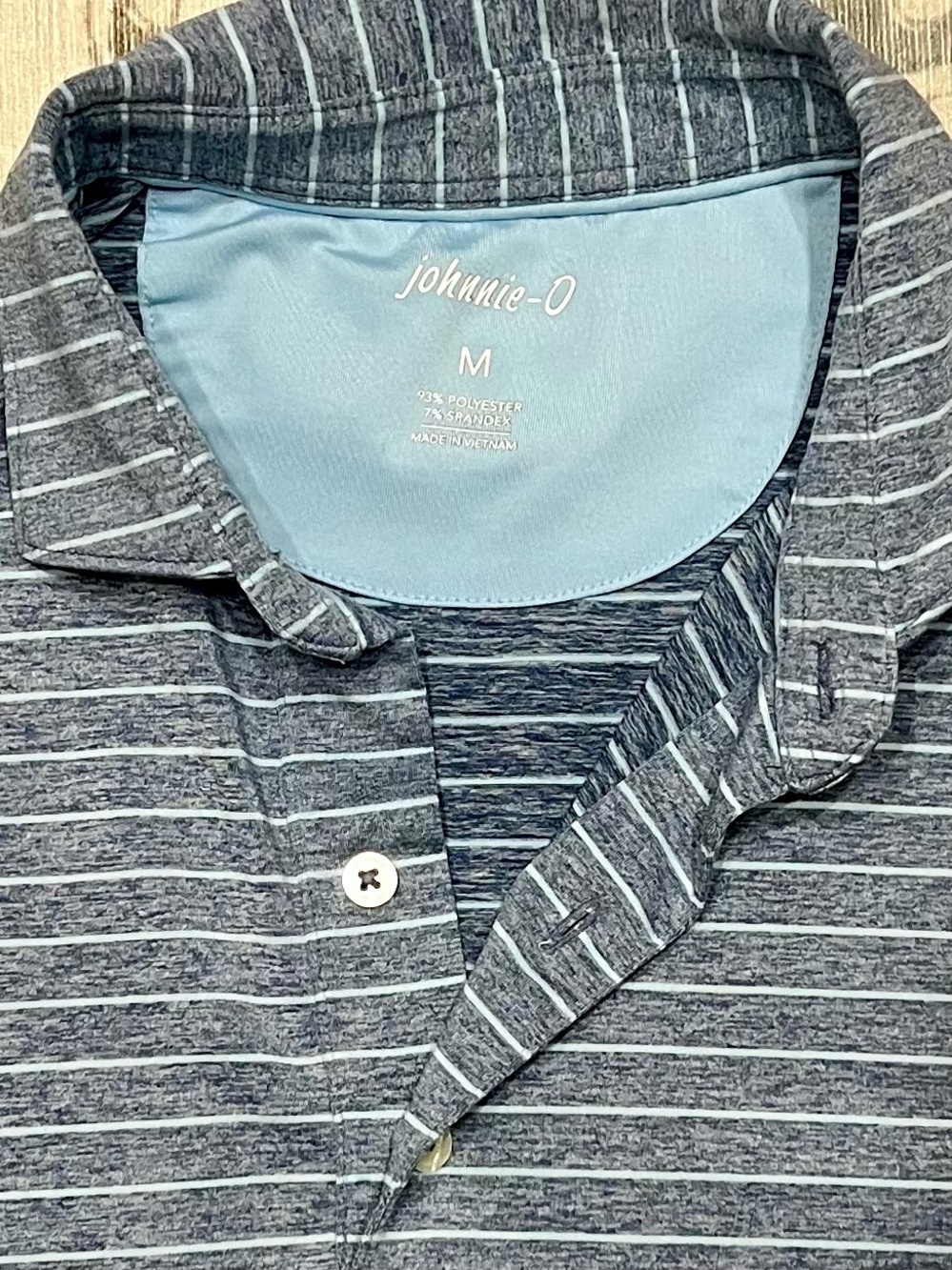 JOHNNIE-O Men's Newton Striped Prep-Formance Polo Lake Blue Stripes Medium - Picture 5 of 8
